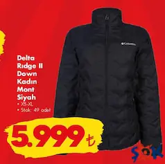 COLUMBİA RİDGE II DOWN KADIN MONT SİYAH fiyat ve kampanya bilgisi